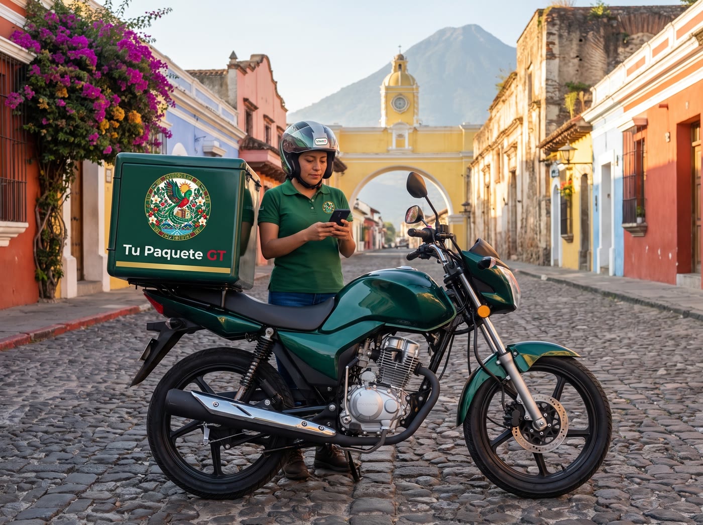 Moto de entrega en Antigua Guatemala